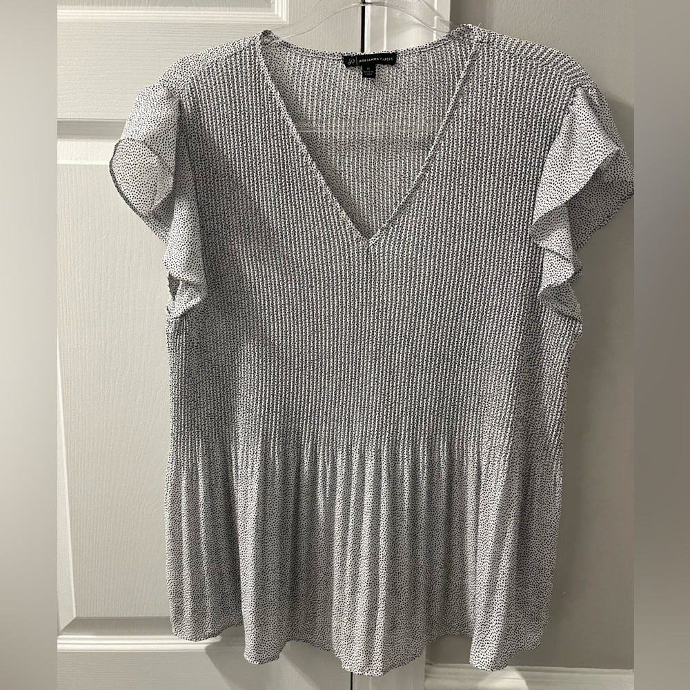 Adrianna Papell Flutter Sleeve Blouse